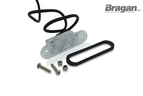 12v 24v Red Flush Fitting LED Clear Lens Marker Light Trailer Van 4x4 Car Pickup - Picture 2 of 8