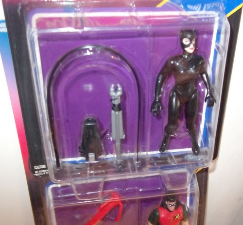 ROBIN CATWOMAN Figure LOT - BATMAN robin animated returns SEALED SHARP vintage - Picture 3 of 6