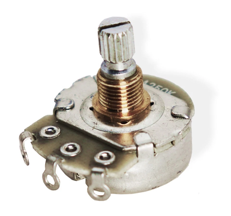 Juego Potenciómetro A B 250K Alpha Corea Cuarto 24mm Rosca Corta Foto 4 de 4