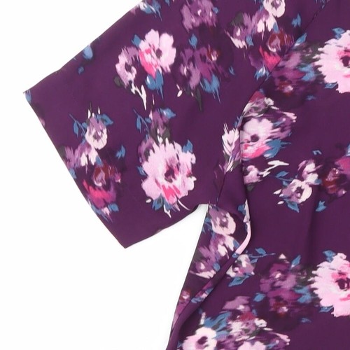 New Look Womens Purple Polyester Blend Blouse Size 12 - 第 9/12 張圖片