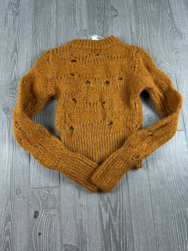 H&M Loose Knit Sweater Size XS Womens Gold NWT Wool Alpaca - Picture 3 of 9