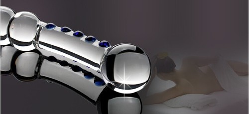 18+ Sex Toy, Glass Ball Double Side Dildo G-Spot Stimulation Massager Magic Wand - Picture 5 of 5