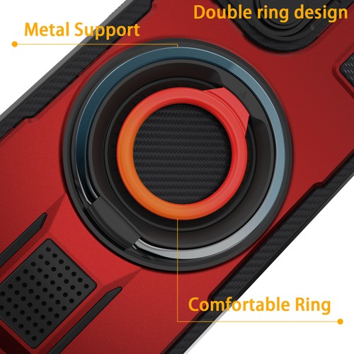 For Apple iPhone 14 Pro/Pro Max 14 Plus Bumper Case Shockproof Ring Stand Cover - Imagen 21 de 30