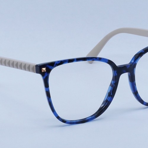 VALENTINO VA3059 5031 Blue Havana/Gold 54mm Eyeglasses New Authentic - Picture 6 of 6