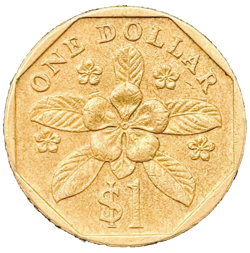 1990 Singapore Coin $1 One Dollar KM# 54b Asia UNCIRCULATED Coins FREE SHIPPING - Picture 3 of 5