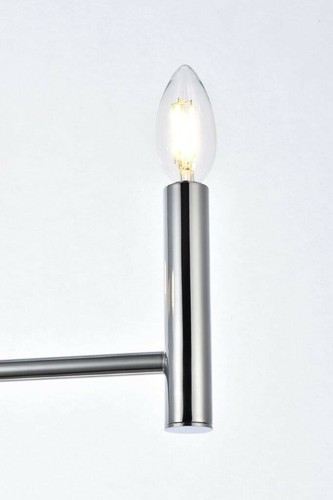 Chandelier Light Fixture Chrome Modern Foyer Living Dining Room Bedroom 17" - Picture 7 of 8