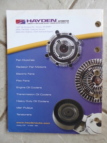 2003 Hayden Cooling Products Catalog - Automotive Cooling - Picture 3 of 3