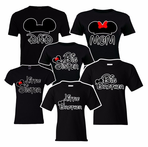 Mom Dad Big Sister lil Brother Mickey 