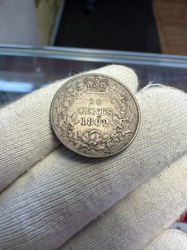 1862 New Brunswick 20c Twenty Cents XF - Picture 2 of 8