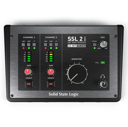 SSL SSL2 MKII 2-In/2-Out USB-C Audio Interface with SSL Production Pack