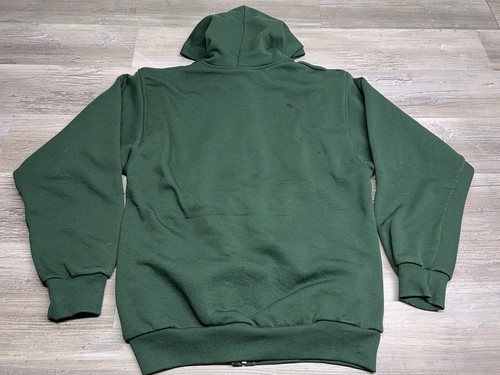 Vintage Pluma Sweatshirt Adult Sz XL Green Thermal Lined Full Zip Hoodie Jacket - Picture 2 of 18