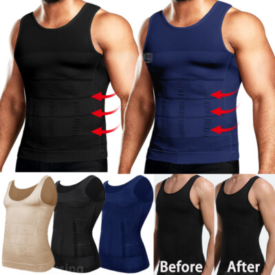 Men Gynecomastia Compression Shirt Chest Control Body Shaper Slim Vest Tank Top