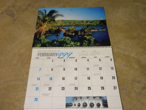 Calendario de citas vintage Hoyle Mercantile Bank 1999 Destination Dreams - Imagen 2 de 5