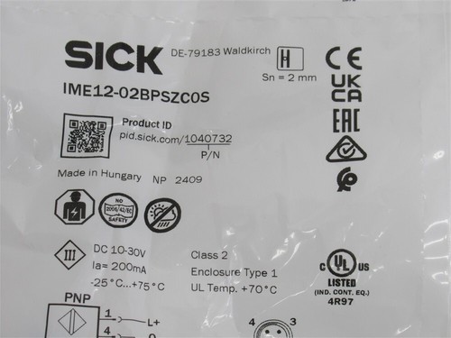 Sick 1040732 , IME12-02BPSZC0S Inductive Proximity Sensor - Picture 2 of 2