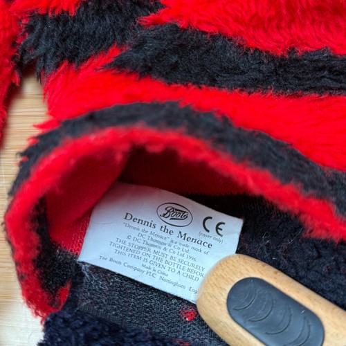 Dennis the Menace Hot Boots Trinkflaschenbezug Pyjama Etui Plüsch 1996 Vintage - Bild 18 von 20