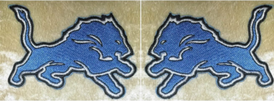 #ad #ad Detroit Lions 3.25quot; Iron On Embroidered Patch SET Free Tracking $9.95