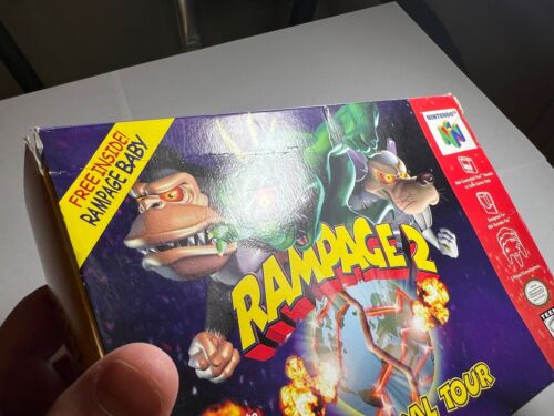 Rampage 2 Universal Tour BIG BOX Variant Nintendo 64 N64 Rare, No Keychain Plush - Picture 3 of 17