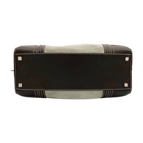 Borsa a mano Loewe Amazona 28 scamosciata grigia marrone pelle scamosciata anagramma Boston bag - Foto 6 di 10