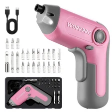 WORKPRO Electric Cordless Screwdriver w/Offset Driving Shaft Automatic Screw Gun