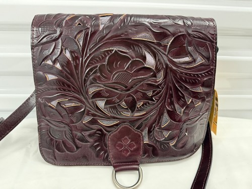 Neuf - Patricia Nash ILINA Rose - Sac à bandoulière à fleurs usiné - PLUME RARE SAC À MAIN !