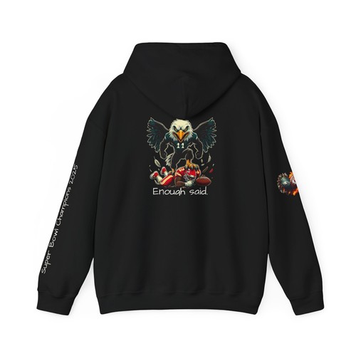 Philadelphia Eagles Super Bowl Win LIX Champions Hooded Sweatshirt, Unisex - Picture 3 of 14
