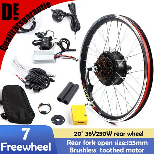 250W 36V E-bike Conversion Kit 20 Zoll Hinterrad Elektrofahrrad Umbausatz Motor - Bild 4 von 12