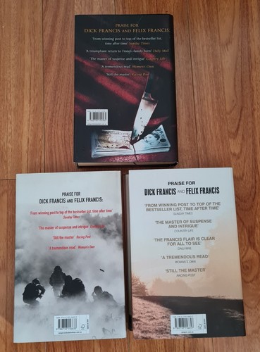 3 Dick Francis Felix Francis Large Hardcover Book Even Money, Crossfire, Gamble - Foto 3 di 6