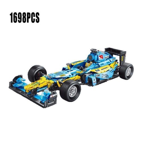 Building Blocks Set MOC Blue F-1 Racing Car DIY Model Bricks Toy 1698 PCS - Picture 7 of 11
