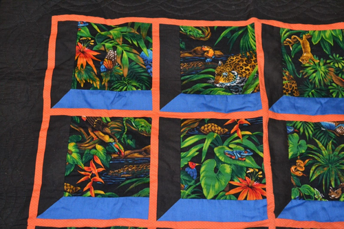 "3D" Quilt Handmade Wall hanging by my Mom "Window to my Jungle" Apprx. 37"x37" - Picture 3 of 7