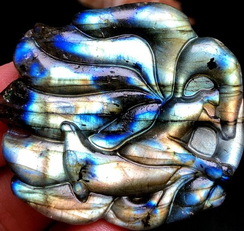 23g Fox carving Labradorite natural crystal Hand Carved Healing q958 - Picture 3 of 7