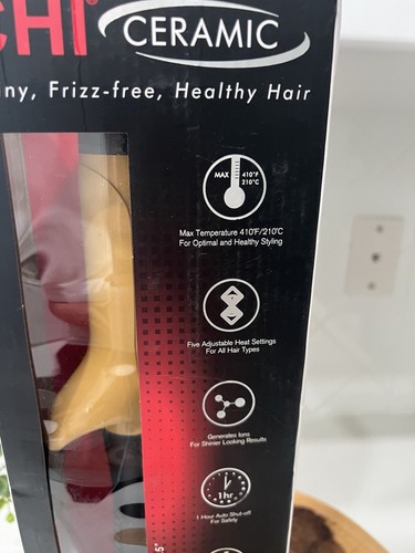 NEW! CHI CERAMIC 1.5" CURLING IRON CARBON BLACK - Picture 3 of 8