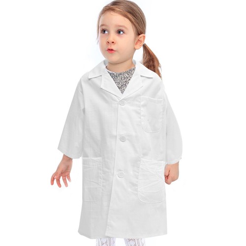 White Kids Costume Washable Kids Lab Coat Decorative Scientist Clothes Kids - Picture 9 of 12