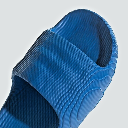 NEW Adidas Adilette 22 Slides Mens US 8 Blue Black Comfort Slip On Sandals + BOX - Picture 3 of 13