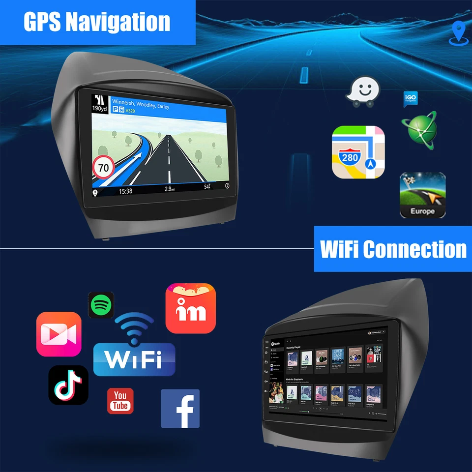 For Hyundai Tucson IX35 2010-2015 Carplay Android 15 Car Stereo Radio GPS 2+64GB Foto 4 de 4