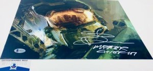 Steve-Downes-signed-Master-Chief-11X14-Metallic-photo-HALO-BAS-M62112