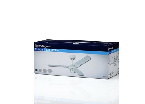 Modern Ceiling Fan with Pull Cord Westinghouse Industrial White 122 CM - Picture 5 of 5