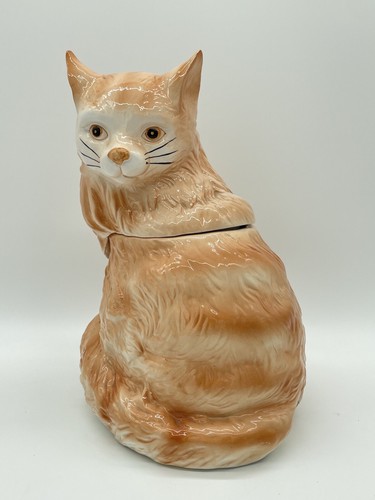 Cat Kitten Cookie Treat Jar with Sound Vintage AMC Ceramic - Picture 4 of 15