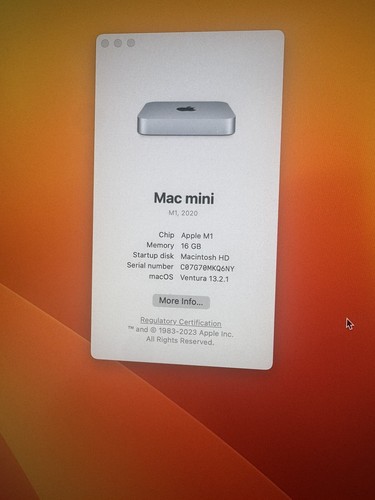 Apple Mac Mini M1 16GB 256GB, 2020 A2348 - Excellent Original Packaging Included - Afbeelding 11 van 12