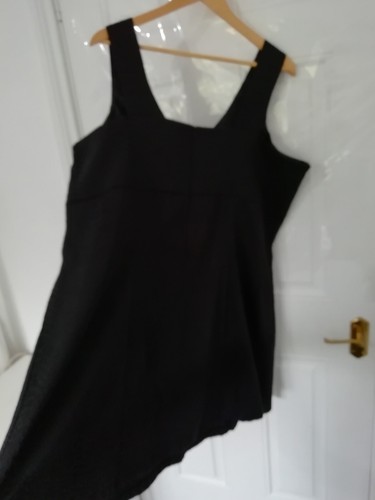 Simply Be 22 Black Animal Print Stretchy Occasion Dress Wide Straps Back Zip - Picture 7 of 10