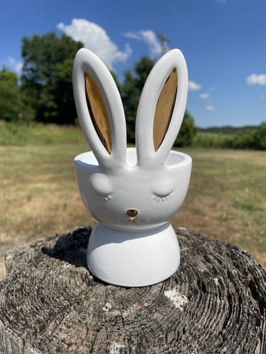 Neu mit Etikett Keramik Hase Einzeldocht Kerzenhalter süß - Bild 5 von 7