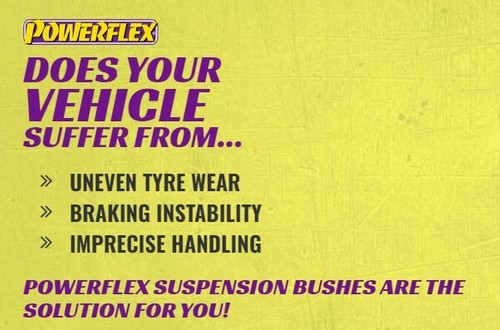 Powerflex Front Subframe Mounting Bushes PFF66-208 for Saab 9-5 YS3E (1998-2001) - Picture 7 of 7