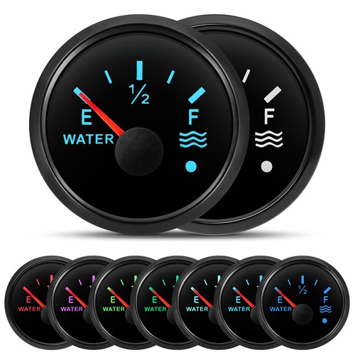 52mm 7 Colors Water Level Gauge 0-190ohms Tank Level Indicator Gauge Boat Marine - Picture 1 of 16