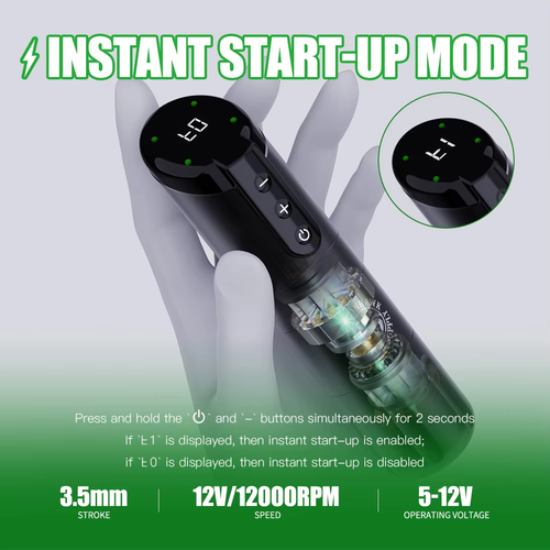 Dragonhawk X2 Pen Set High Capacity Battery Body Wireless Tattoo Machine Art Per - Picture 4 of 10