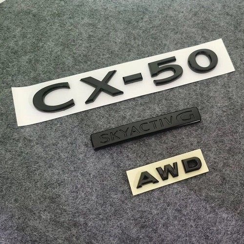 1X Gloss black front grill emblem and 1X rear Trunk badge for Mazda CX-50 24+ - Bild 5 von 5