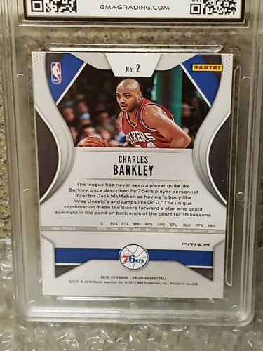 ☆HOF☆CHARLES☆BARKLEY ☆☆2019☆☆PRIZM☆☆PINK☆☆CRACKED☆☆ICE☆☆ ☆#2☆GEM☆☆MINT☆10☆ - Picture 4 of 5