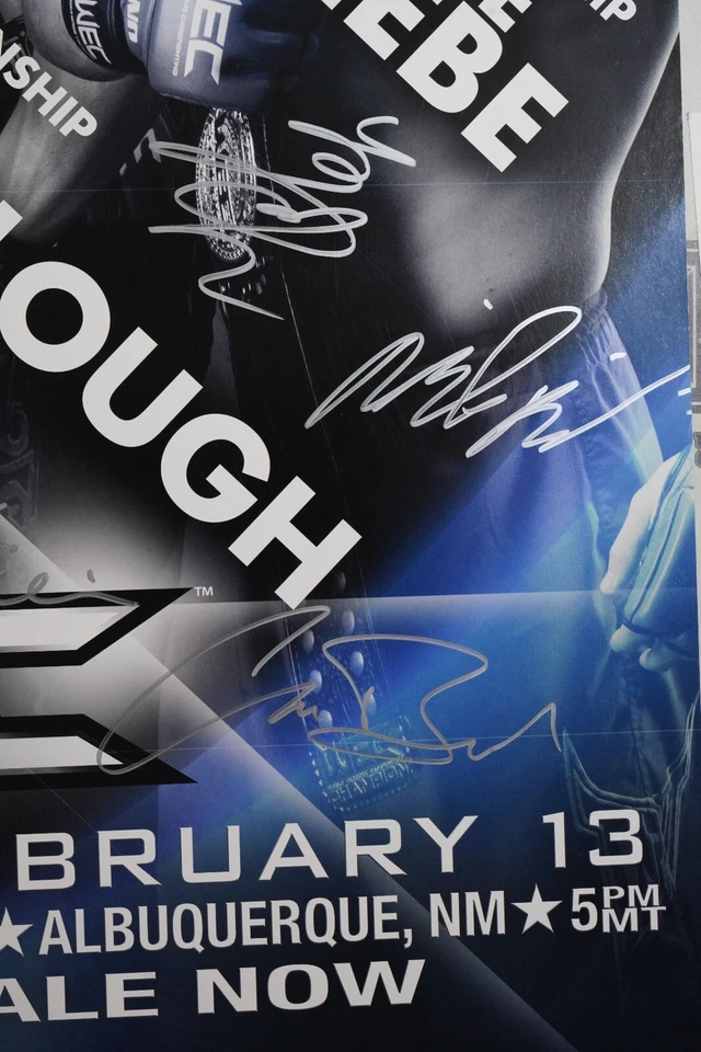 Cartel Carlos Condit Jamie Varner Miguel Torres + Firmado con Tarjeta WEC 32 UFC SBC Foto 3 de 4