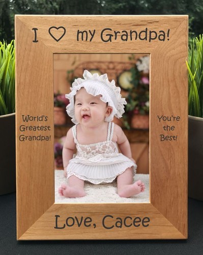 Personalized Engraved // I Love my Grandpa // Picture Frame - Picture 4 of 4