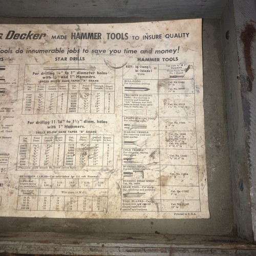 Black and Decker 5015 Electric hammer VINTAGE - Picture 10 of 11