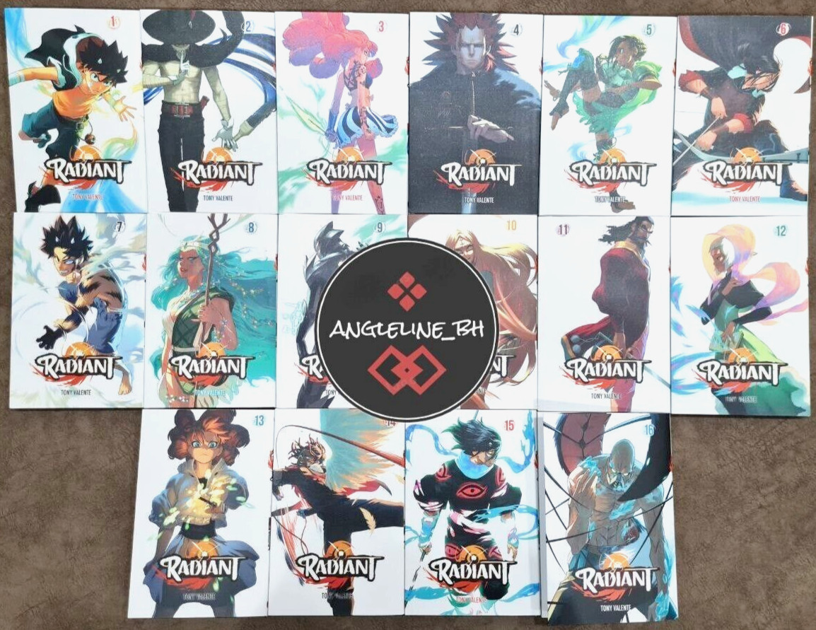 Radiant Manga Vol 1-16 Versión en Inglés Juego Completo por Tony Valente DHL EXPRESS