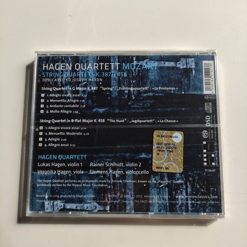 Mozart - String Quartets K. 387 & 458 / 1 CD sigillato / Myrios Classics - Foto 2 di 2